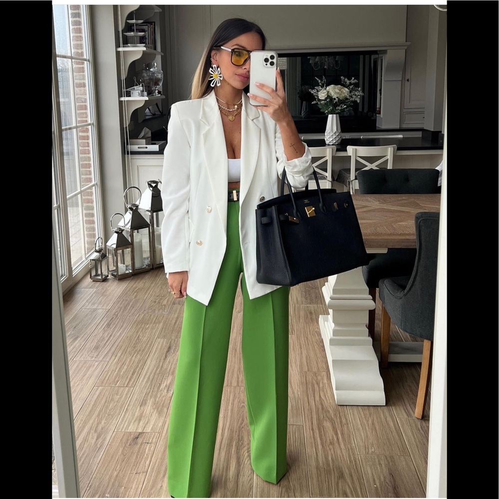 ZARA STRAIGHT LEG PANTS - Picture 5 of 6